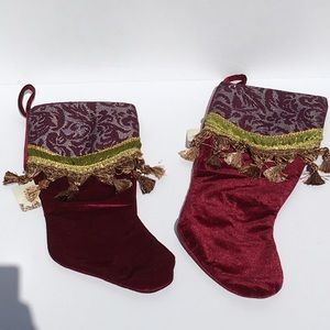 Burgundy Trimsetter Christmas Stockings